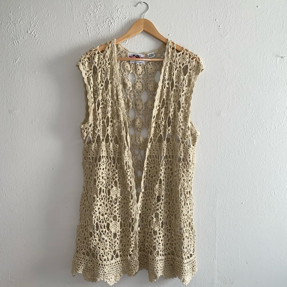 Long Crochet Vest